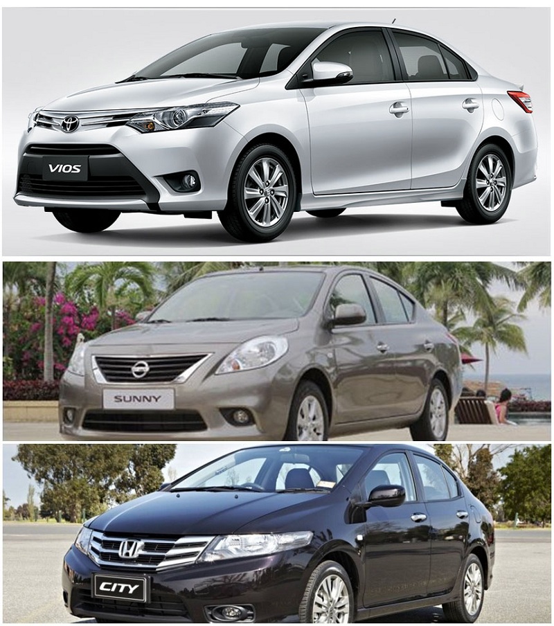 Chạy taxi nên lựa chọn Toyota Vios, Nissan Sunny hay Honda City?