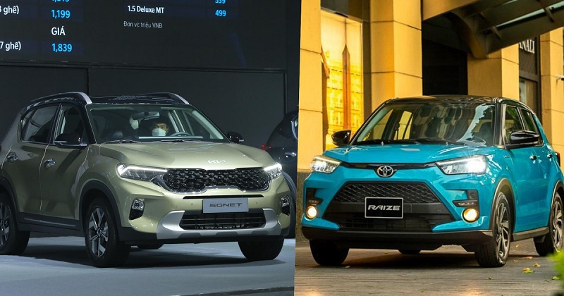 Kia Sonet và Toyota Raize cuộc chiến không hồi kết