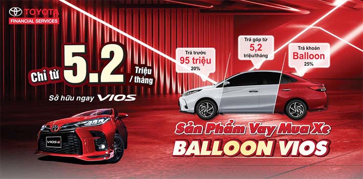 Mua xe Toyota Vios trả góp: Bảng giá, số tiền trả trước, thủ tục giấy tờ