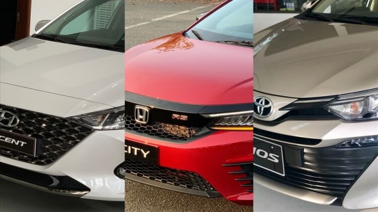 So sáng Accent, Vios và City chi tiết