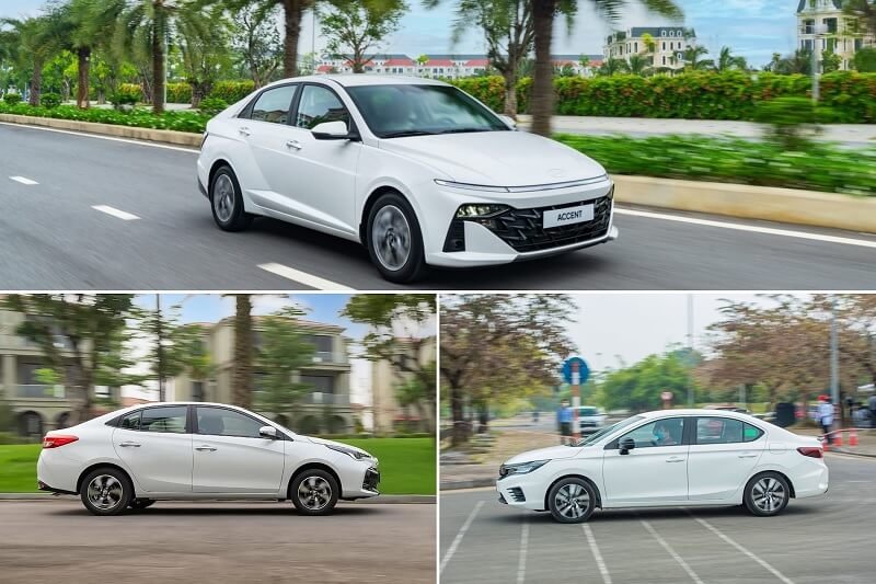So sáng Accent, Vios và City chi tiết