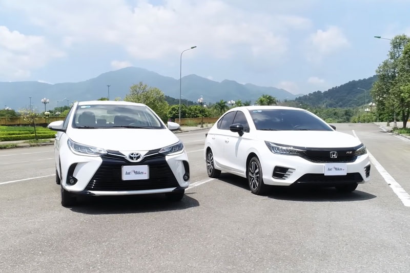 So sánh phiên bản Honda City và Vios