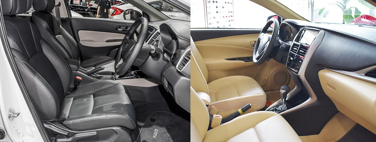 So sánh nội thất Honda City và Vios