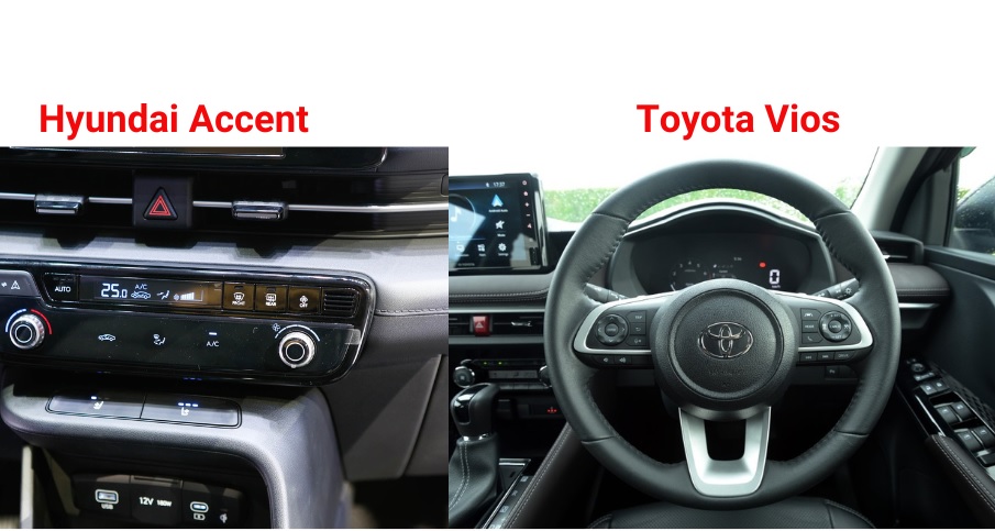 So sánh xe Vios và Accent chi tiết
