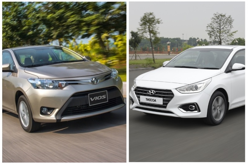 So sánh xe Vios và Accent chi tiết
