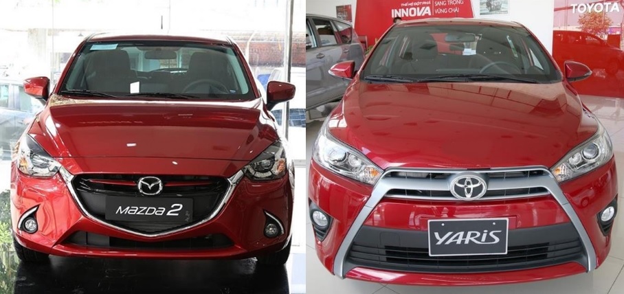 So sánh Yaris và Mazda2​ qua giá bán