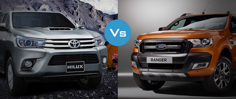 So sánh Toyota Hilux và Ford Ranger qua kích thước