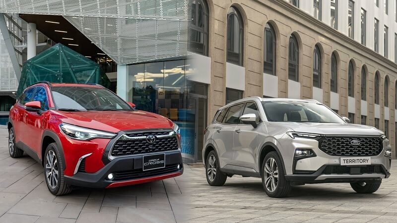 So sánh Ford Territory và Toyota Corolla Cross qua thân xe