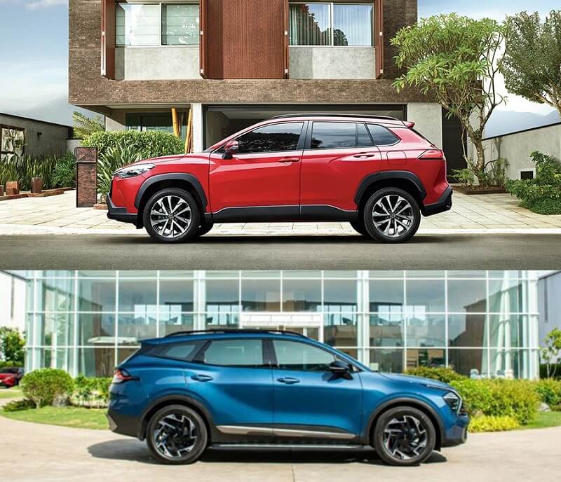 So sánh Toyota Cross và Kia Sportage qua ngoại thất