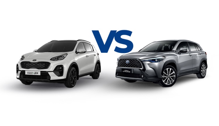 So sánh Toyota Cross và Kia Sportage qua đầu xe