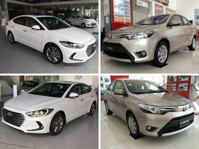 Só sánh Toyota Vios và Hyundai Elantra qua ngoại thất