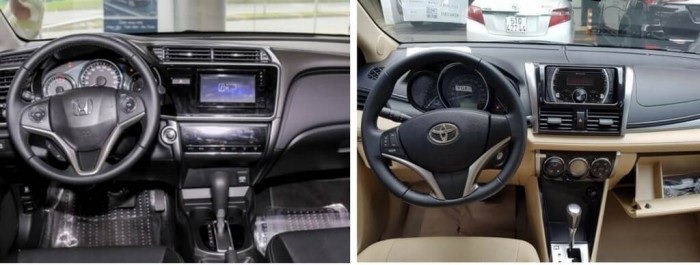 Só sánh Toyota Vios và Hyundai Elantra qua nội thất