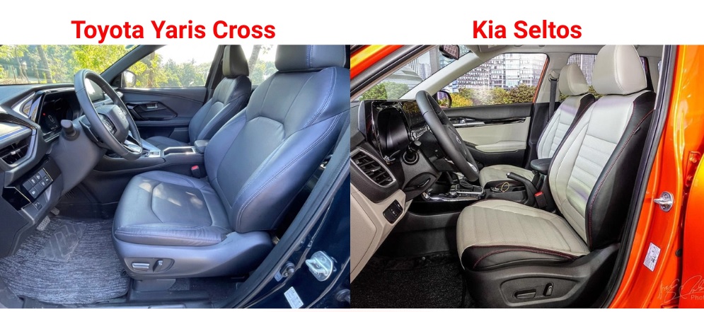 So sánh Kia Seltos và Toyota Yaris Cross qua nội thất