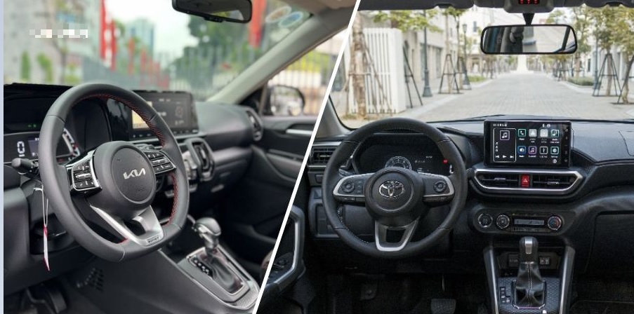 So sánh Toyota Raize và Kia Sonet qua nội thất
