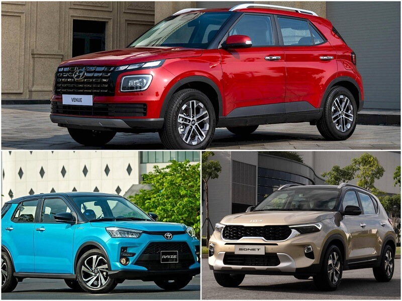 Toyota Raize và KIA Sonet và Hyundai Venue qua hệ thống an toàn