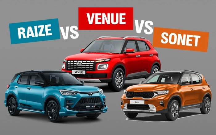 Toyota Raize và KIA Sonet và Hyundai Venue