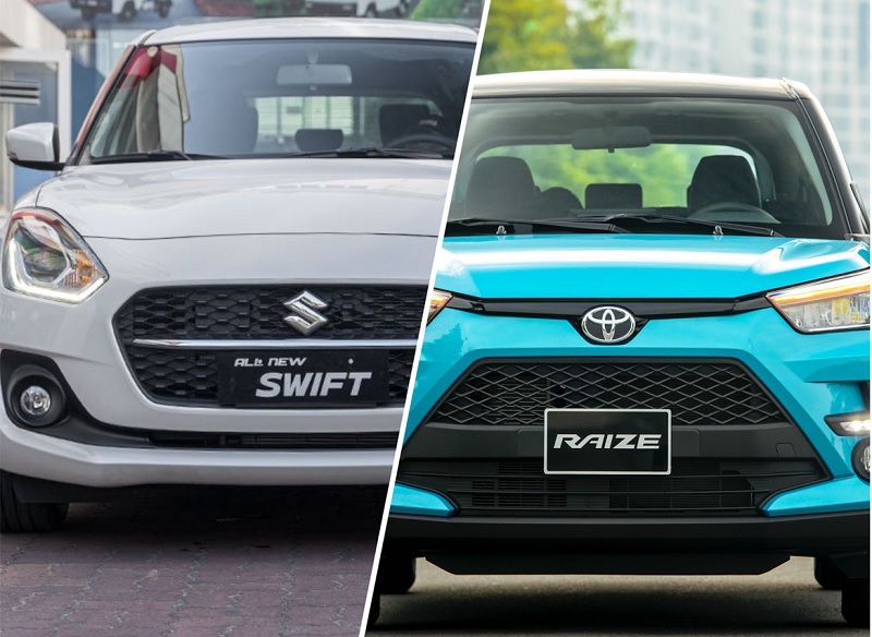 Toyota Raize và Suzuki Swift