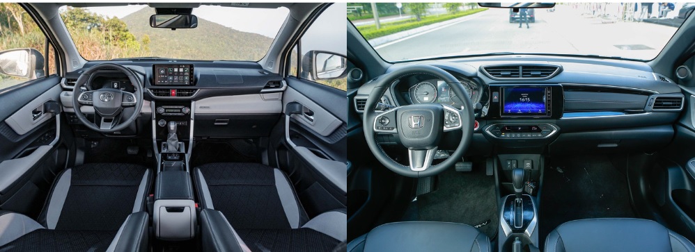 So sánh Honda BRV và Toyota Veloz chi tiết qua nội thất