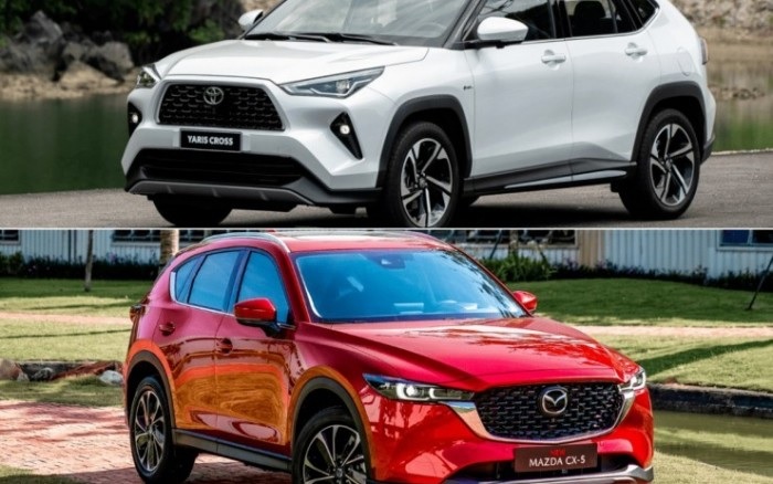 So sánh Mazda CX5 và Yaris Cross qua ngoại thất