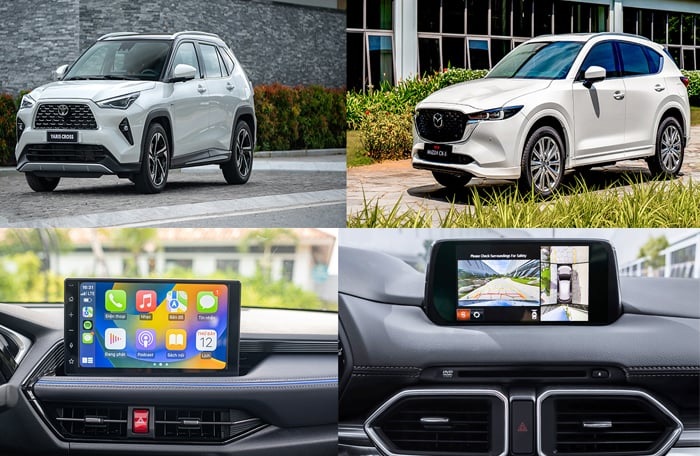 So sánh Mazda CX5 và Yaris Cross qua trang bị tiện ích