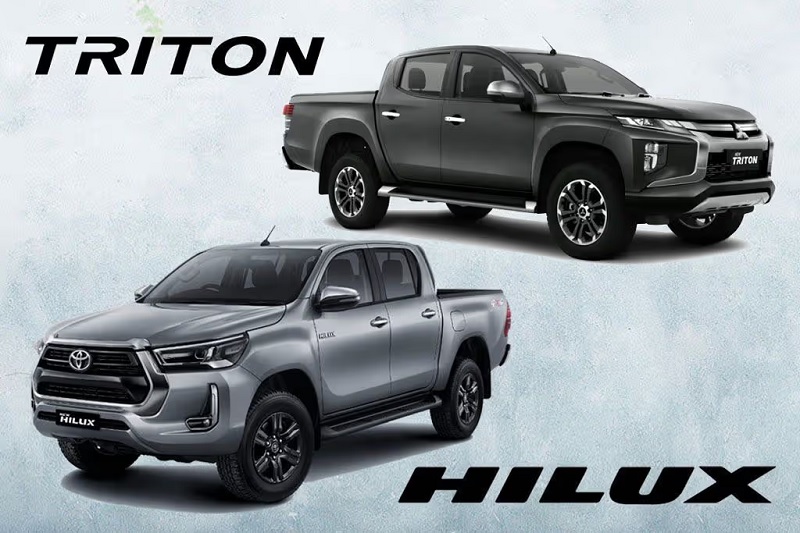 Toyota Hilux và Mitsubishi Triton