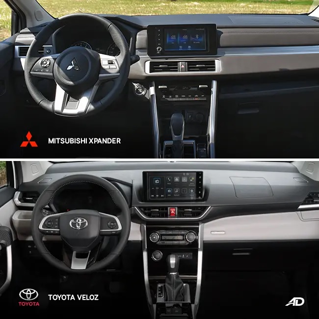 So sánh Toyota Veloz Cross và Mitsubishi Xpander qua khoang lái