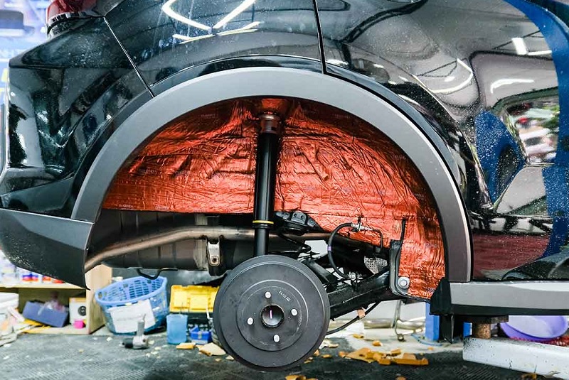 Hốc lốp xe - Các vị trí cách âm hiệu quả trên xe Vios