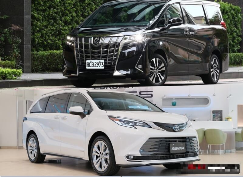 So sánh Toyota Alphard và Sienna​ qua thân xe