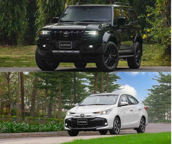 so sánh Toyota Vios và Toyota Prado