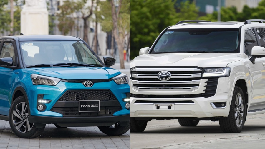 Toyota Raize và Land Cruiser