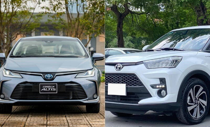 Toyota Raize và Toyota Corolla Altis