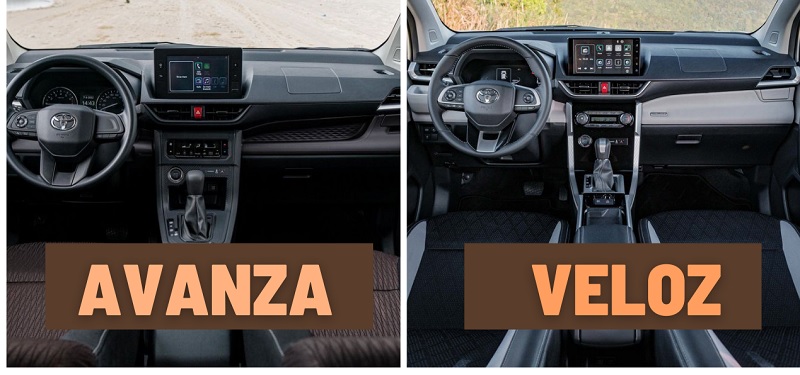 So sánh Toyota Avanza và Toyota Veloz Cross qua nội thất